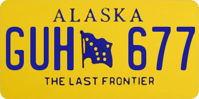 AK license plate GUH677