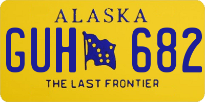 AK license plate GUH682