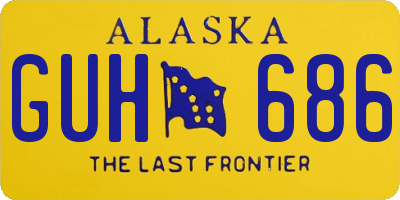 AK license plate GUH686