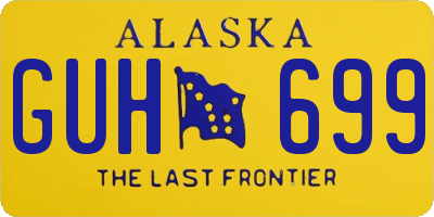 AK license plate GUH699