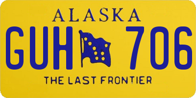 AK license plate GUH706