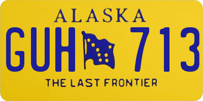 AK license plate GUH713