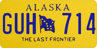 AK license plate GUH714