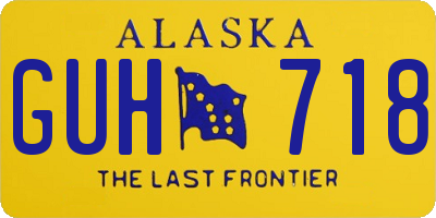 AK license plate GUH718