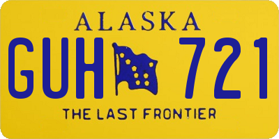 AK license plate GUH721