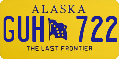 AK license plate GUH722