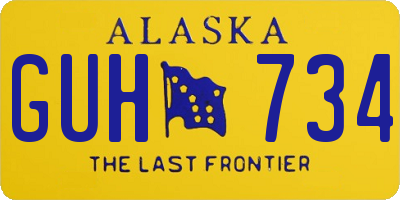 AK license plate GUH734