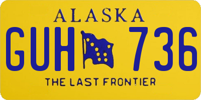 AK license plate GUH736
