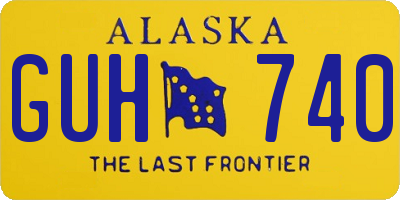 AK license plate GUH740