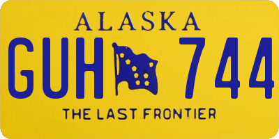 AK license plate GUH744