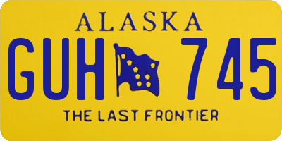 AK license plate GUH745