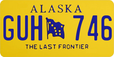 AK license plate GUH746