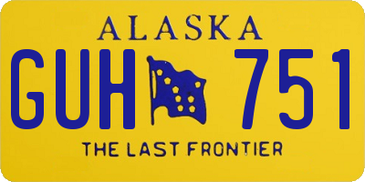 AK license plate GUH751