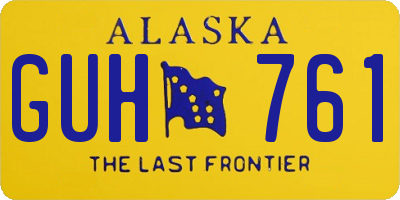 AK license plate GUH761