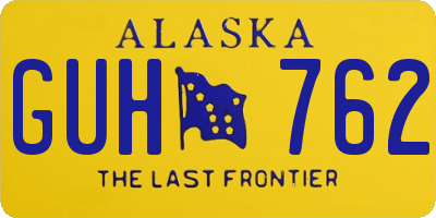 AK license plate GUH762