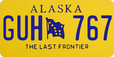 AK license plate GUH767