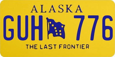 AK license plate GUH776