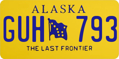AK license plate GUH793