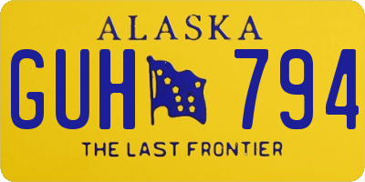 AK license plate GUH794