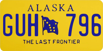 AK license plate GUH796