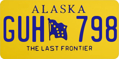 AK license plate GUH798