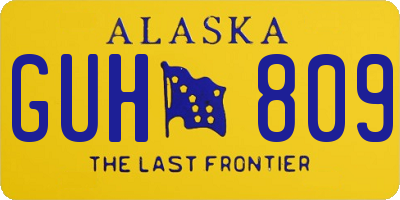 AK license plate GUH809