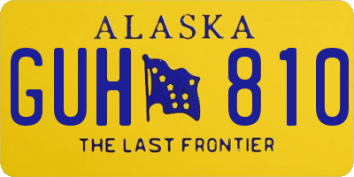 AK license plate GUH810