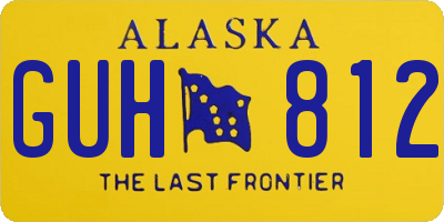 AK license plate GUH812