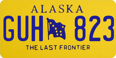 AK license plate GUH823