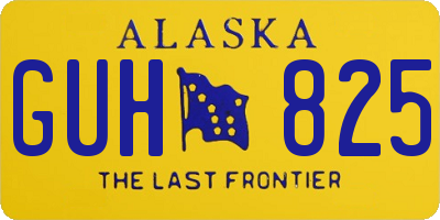 AK license plate GUH825