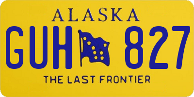 AK license plate GUH827