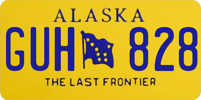 AK license plate GUH828