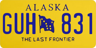 AK license plate GUH831