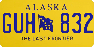 AK license plate GUH832