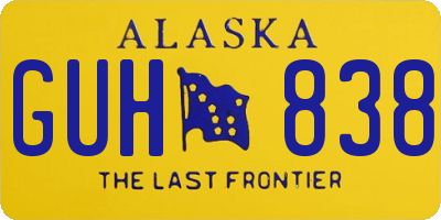 AK license plate GUH838