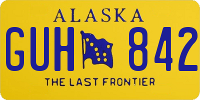 AK license plate GUH842