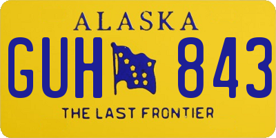 AK license plate GUH843