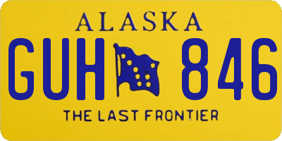 AK license plate GUH846