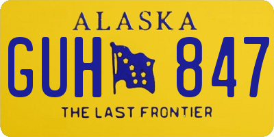 AK license plate GUH847