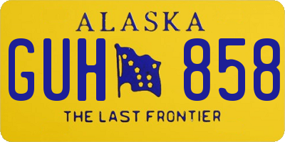 AK license plate GUH858