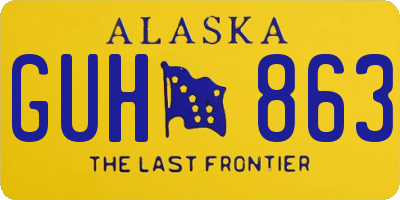 AK license plate GUH863