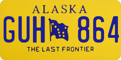 AK license plate GUH864