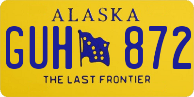 AK license plate GUH872