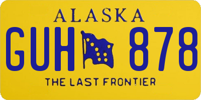 AK license plate GUH878