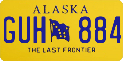 AK license plate GUH884