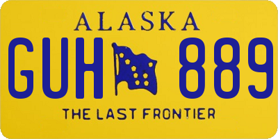 AK license plate GUH889