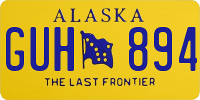 AK license plate GUH894
