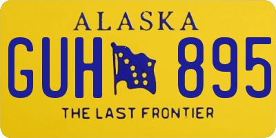AK license plate GUH895