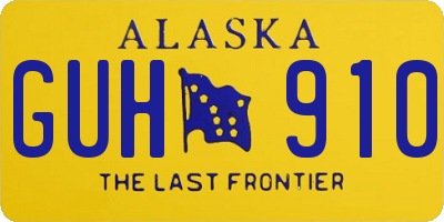 AK license plate GUH910