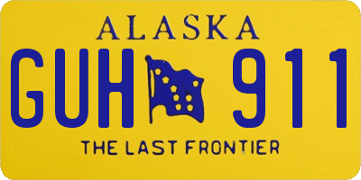 AK license plate GUH911